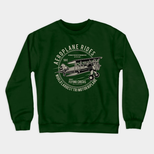 Aeroplane Rides Crewneck Sweatshirt by lionkingdesign